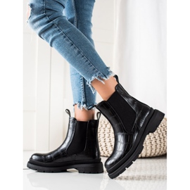Botines Chelsea negros con cuero ecológico 3