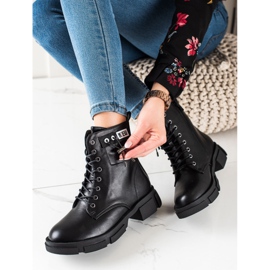 Goodin Bolsos de cordones negros con adorno 3
