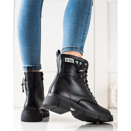 Goodin Bolsos de cordones negros con adorno 4