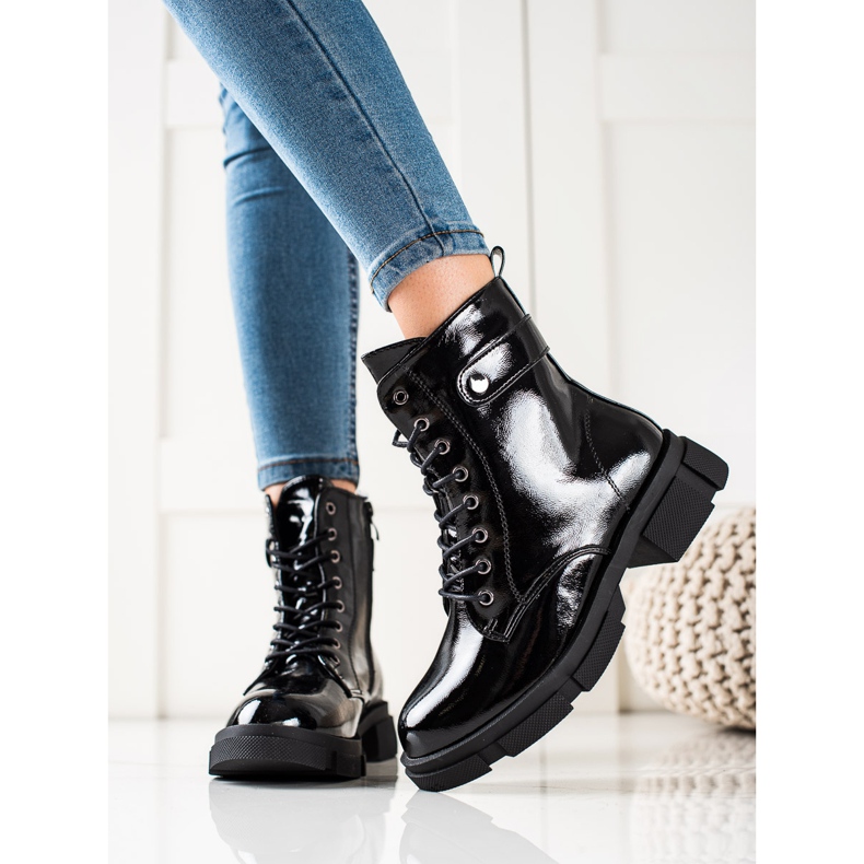 Goodin Trabajadores Lacados Clásicos negro 2