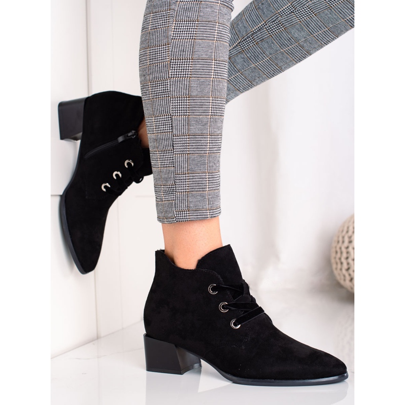 Botas de tacón bajo de Sergio Leone negro 1 Botas de tacón bajo de Sergio Leone negro 1