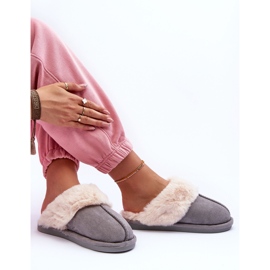 Pantuflas de Mujer Pantuflas con Piel Gris Pinky 5