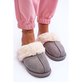 Pantuflas de Mujer Pantuflas con Piel Gris Pinky 3