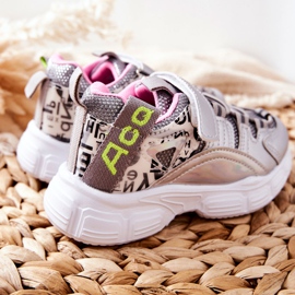 PJ2 Zapatilla Deportiva Infantil Con Velcro Silver Vibo plata 3
