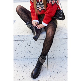 PE1 Botas de Mujer Trabajadoras Con Tachuelas Negras Eveis negro 12