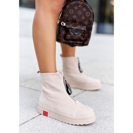 PS1 Botas De Mujer En La Plataforma Beige Charlee 4