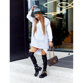 Botas Altas Con Elemento Decorativo Negro Masha 1 Botas Altas Con Elemento Decorativo Negro Masha 1