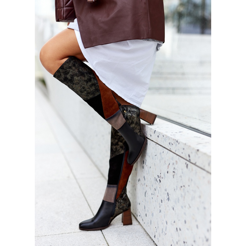 Botas marrones con cremallera Maciejka 05240-02 marrón negro 1 Botas marrones con cremallera Maciejka 05240-02 marrón negro 1