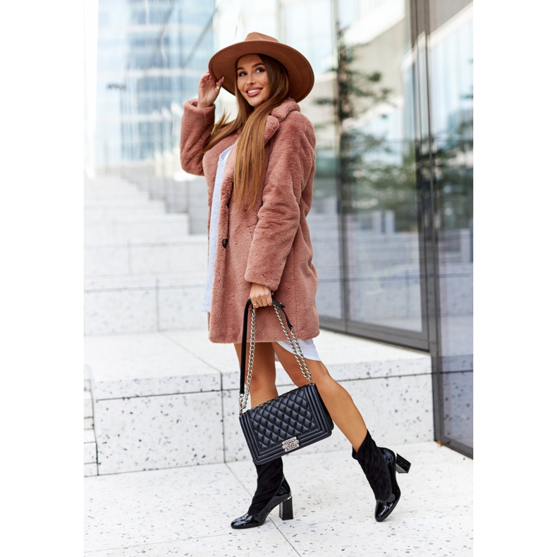 Botas de cuero en un poste Laura Messi negro 2262 1