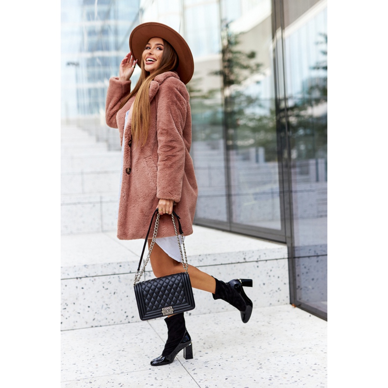 Botas de cuero en un poste Laura Messi negro 2262 2