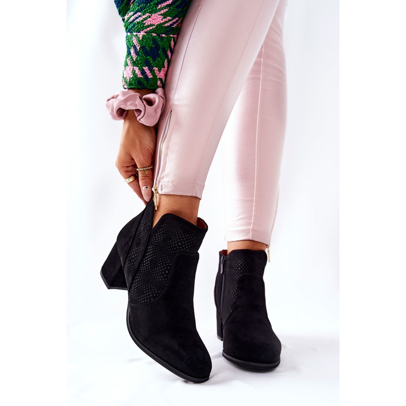 PE1 Botas negras de ante en el talón Elisea negro 1