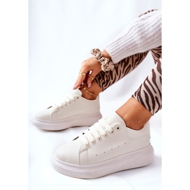 Zapatos deportivos de cuero sobre plataforma Lemmy beige 7