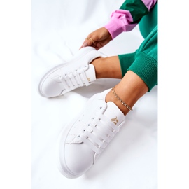 Zapatos deportivos de cuero en una plataforma Lemmy blanca blanco 7