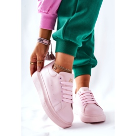 Zapatos deportivos de cuero en la plataforma Pink Lemmy rosa 2