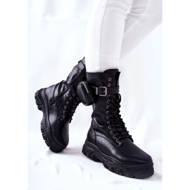 Botas de plataforma Issanti negras con riñón negro 4