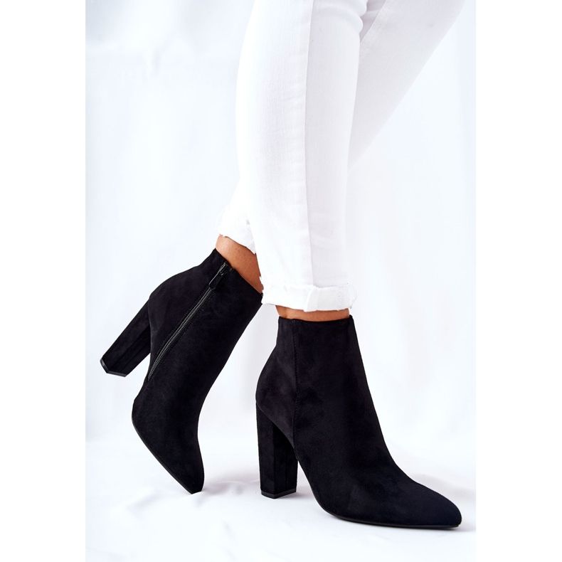 PS1 Botines negros de gamuza Rinasa en un poste 2 PS1 Botines negros de gamuza Rinasa en un poste 2