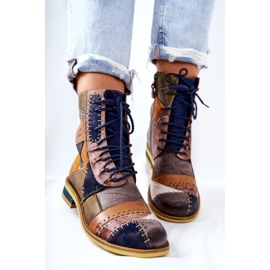 Botas Jodhpur de cuero multicolor Maciejka 05095-39 1