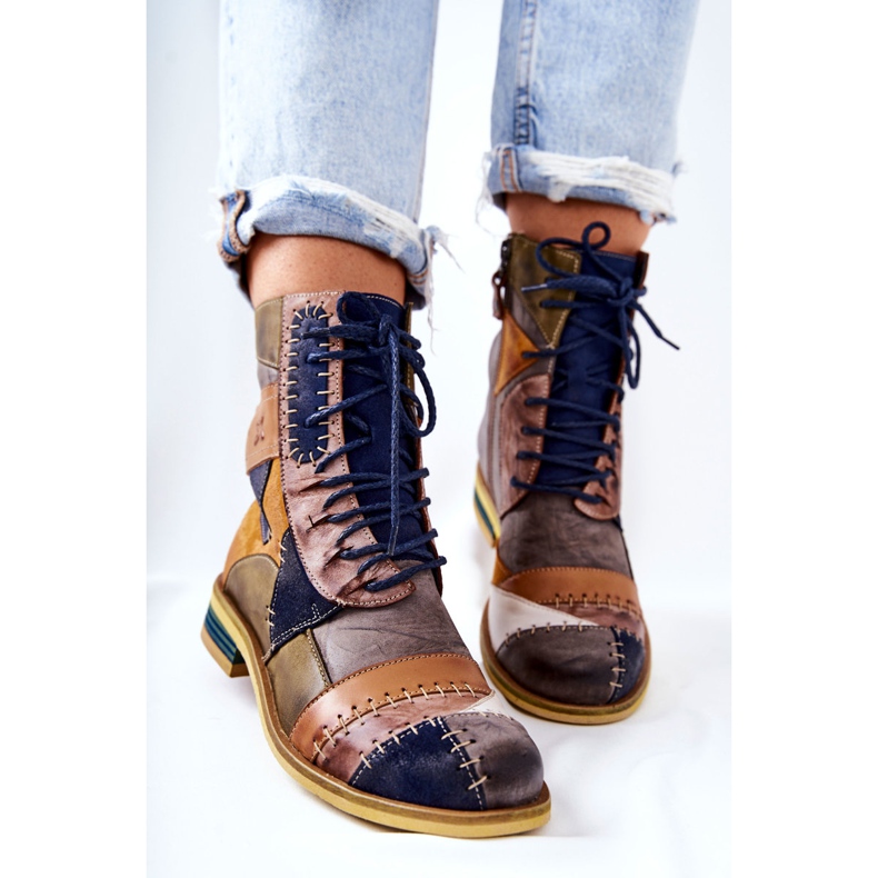 Botas Jodhpur de cuero multicolor Maciejka 05095-39 1