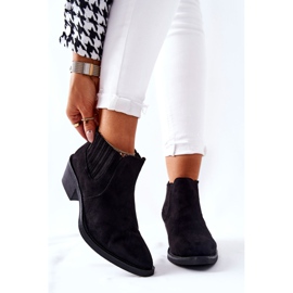 Botas sin cordones de ante negras Assanella negro 1