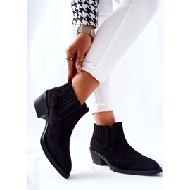 Botas sin cordones de ante negras Assanella negro 2