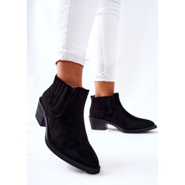 Botas sin cordones de ante negras Assanella negro 3