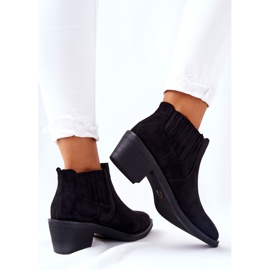 Botas sin cordones de ante negras Assanella negro 8