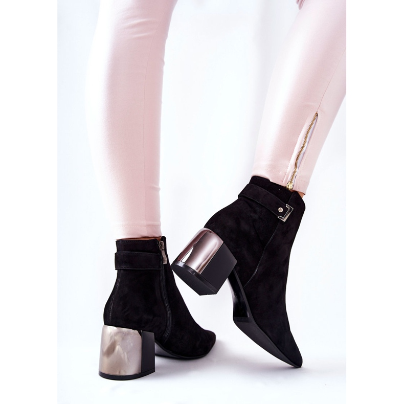 Botas de piel en poste Laura Messi negro 2354 1