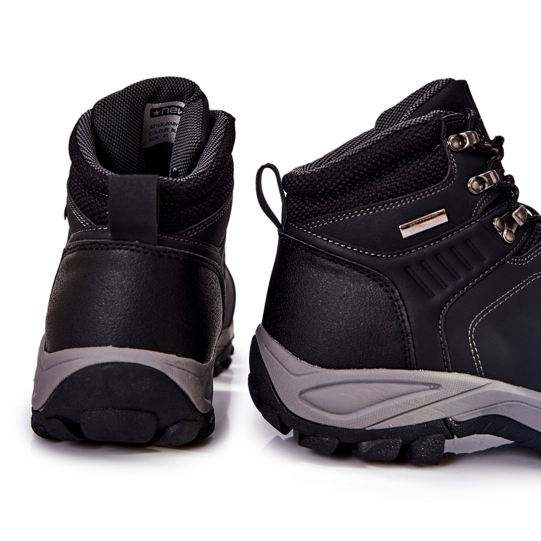 PE1 Zapatos de trekking cálidos negros para hombre Dannis 1