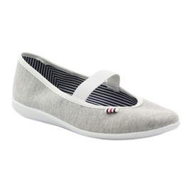 Zapatillas bailarinas de mujer Befado 493q sz blanco multicolor gris 2