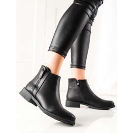 Lovery Botines negros en una cremallera 1