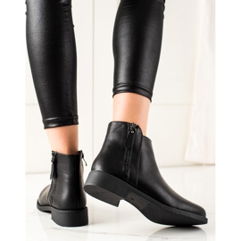 Lovery Botines negros en una cremallera 2