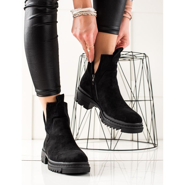 W. Potocki Bolsos de ante recortables negro 2 W. Potocki Bolsos de ante recortables negro 2