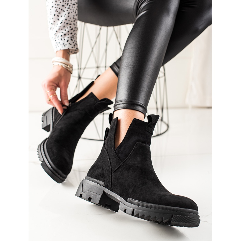 W. Potocki Bolsos de ante recortables negro 1 W. Potocki Bolsos de ante recortables negro 1