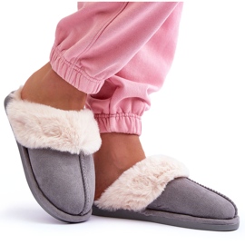 Pantuflas de Mujer Pantuflas con Piel Gris Pinky 6