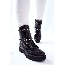 PG1 Black Nephele Warm Boots Trabajadores con tachuelas negro 3