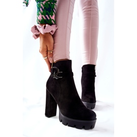Botas de ante en tacones altos Black Dianne negro 2