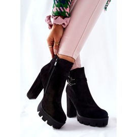 Botas de ante en tacones altos Black Dianne negro 3