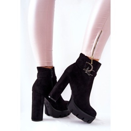 Botas de ante en tacones altos Black Dianne negro 5