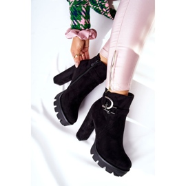 Botas de ante en tacones altos Black Dianne negro 7