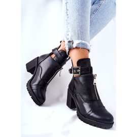 PG1 Botas Clive negras de tacón alto con hebilla negro 2 PG1 Botas Clive negras de tacón alto con hebilla negro 2