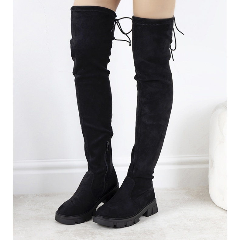 Botas negras con suela alta de Patrice negro 1