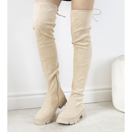 Botas de suela alta beige de Patrice 1