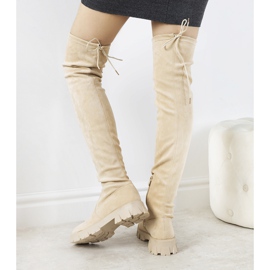 Botas de suela alta beige de Patrice 2