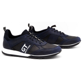 Polbut Calzado casual deportivo hombre piel 2111PLB, azul marino 2