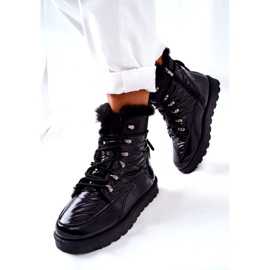 POTOCKI Botas de nieve altas con aislamiento de piel Negro Estornudos 1 POTOCKI Botas de nieve altas con aislamiento de piel Negro Estornudos 1