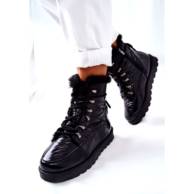 POTOCKI Botas de nieve altas con aislamiento de piel Negro Estornudos 1 POTOCKI Botas de nieve altas con aislamiento de piel Negro Estornudos 1