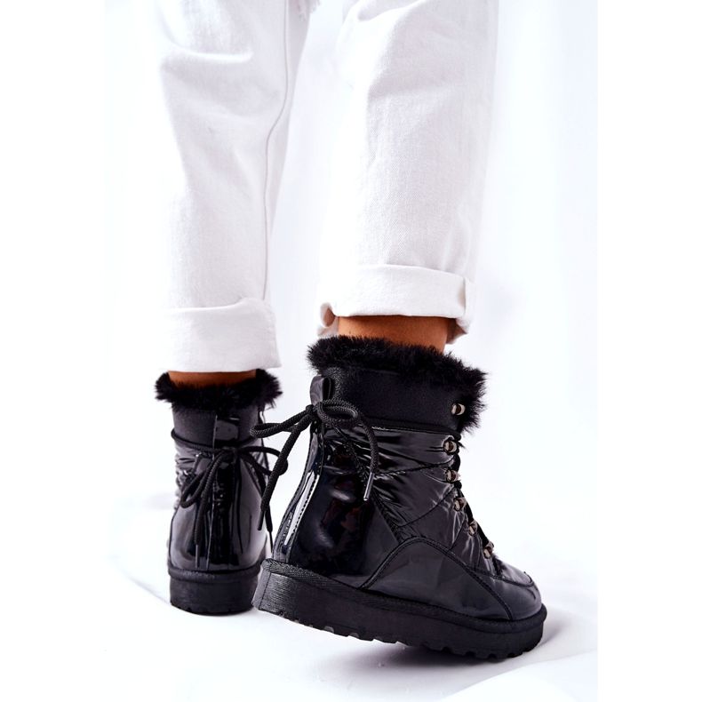 POTOCKI Botas de nieve altas con aislamiento de piel Negro Estornudos 6 POTOCKI Botas de nieve altas con aislamiento de piel Negro Estornudos 6