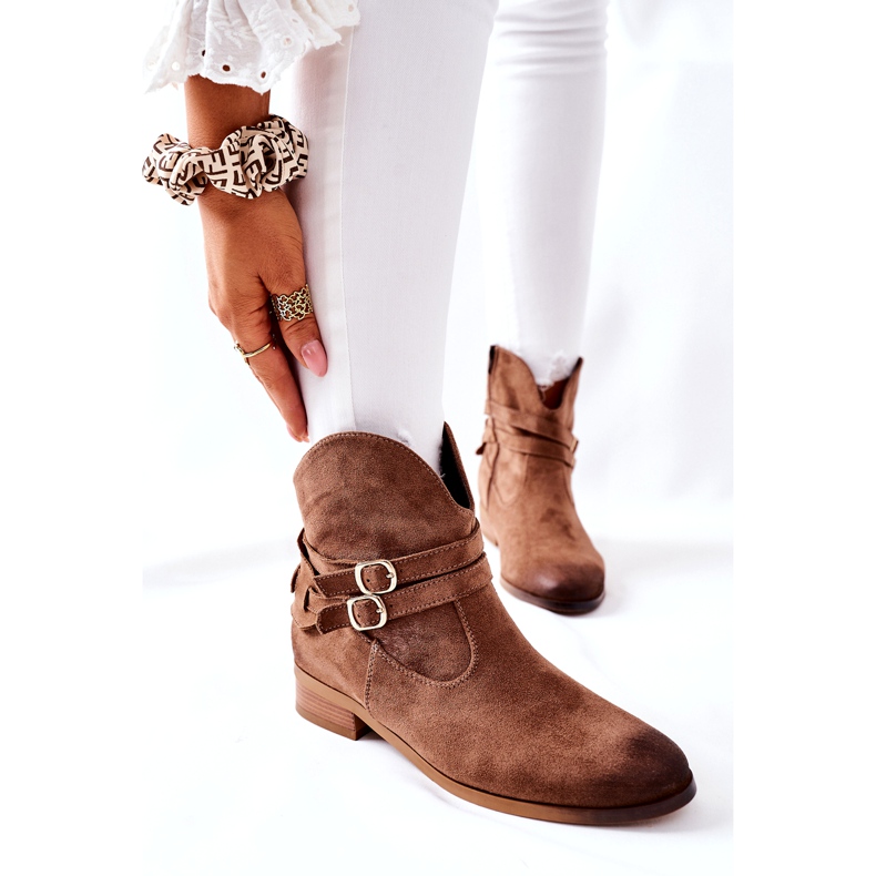 Vinceza Botas cálidas de ante para mujer Beige Castlerock marrón 1