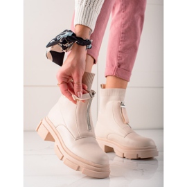 Bestelle Trabajadores sin cordones con cremallera beige 3