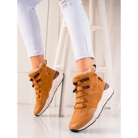 Botas de nieve para mujer Big Star II274262 marrón amarillo 3
